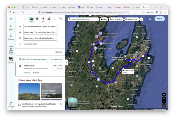 Google Maps, Upper Island Cove