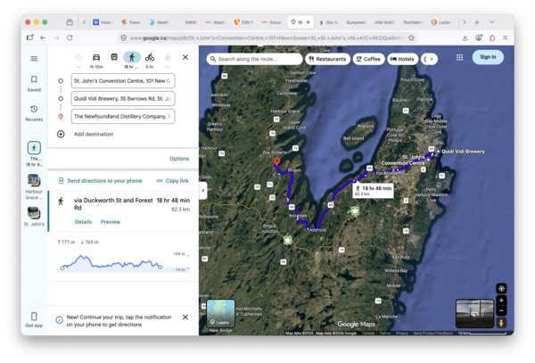 Google maps, Nfld Distillery