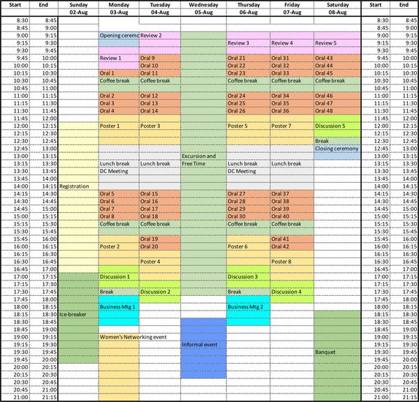 Draft schedule