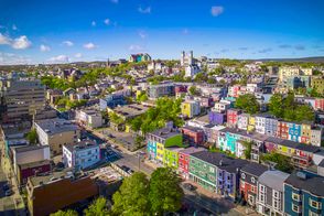 Aerial view of downtown, Destination St. John's