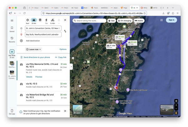 Google maps, Bay Bulls